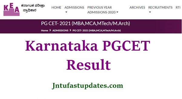 Karnataka PGCET Results 2021