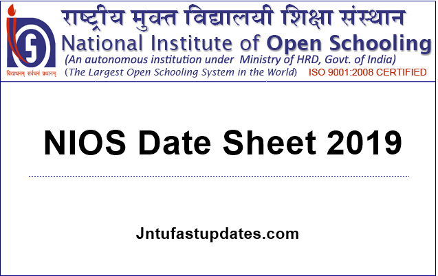 NIOS Date Sheet 2019