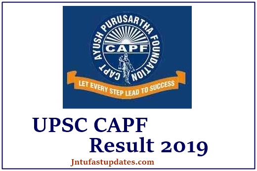 UPSC CAPF Result 2019