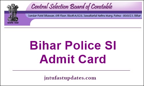 Bihar-Police-SI-Admit-Card-2019