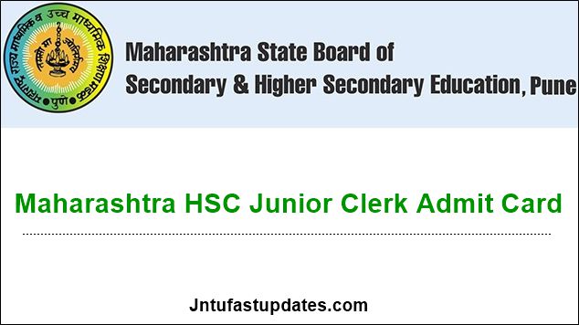 Maharashtra HSC Board Junior Clerk Admit Card 2019