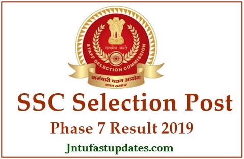 SSC Selection Post Phase 7 Result 2019