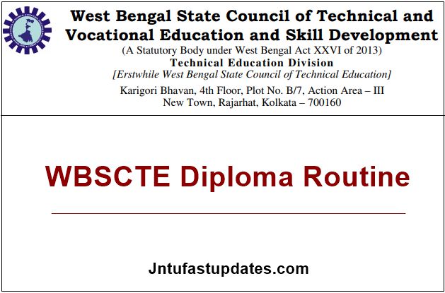 WBSCTE Diploma Routine