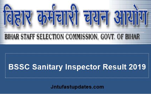 BSSC Sanitary Inspector Result 2019