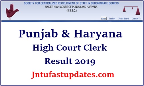 Punjab And Haryana High Court Clerk Result 2019