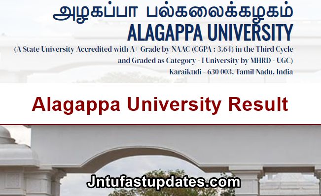 Alagappa University result 2020
