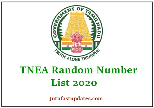 TNEA Random Number 2020 List (Released) – Check Engineering Counselling Dates