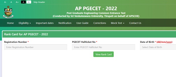 AP PGECET Results 2022