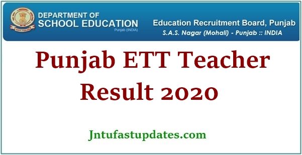 Punjab ETT Teacher Result 2020
