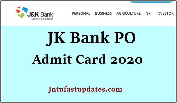 JK Bank PO Prelims Admit Card 2020