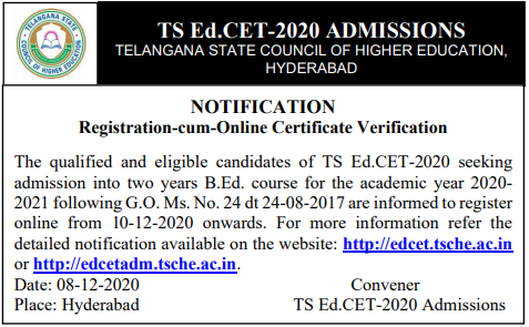 ts edcet counselling dates 2020