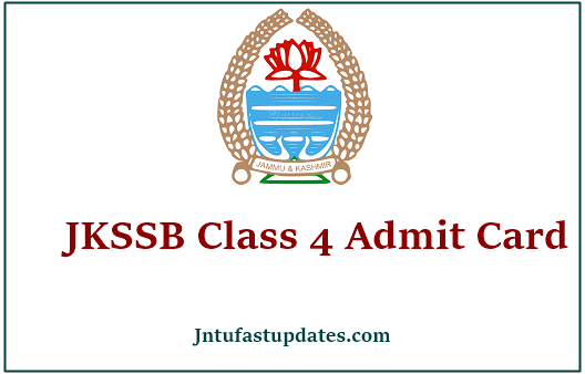 JKSSB Class IV Admit Card 2021