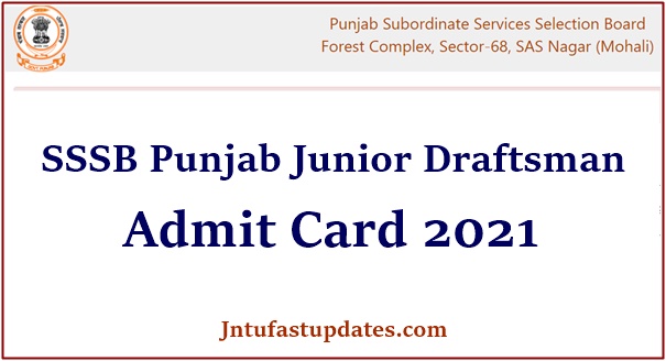 SSSB Punjab Junior Draftsman Admit Card
