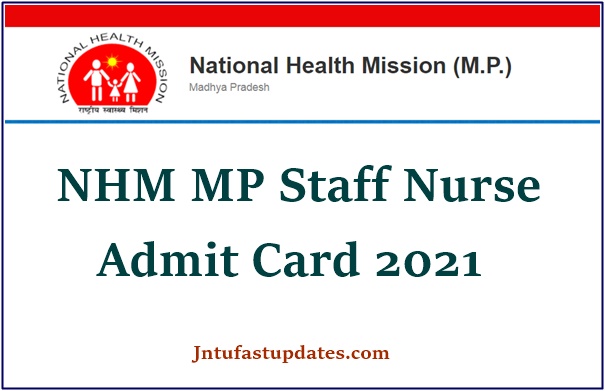 NHM MP Staff Nurse Admit Card 2021