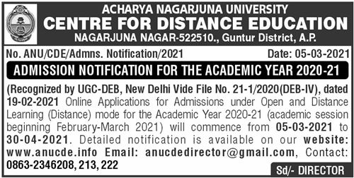 ANU-Open-Degree-Distance-Education-Admission-Notification-2021