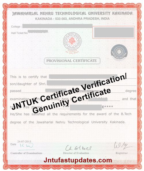 JNTUK-Certificate-Verification-Genuinity-Certificate