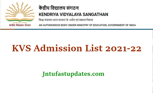 KVS Admission List 2021