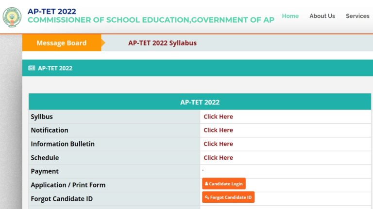 AP TET Application Form 2022 Apply Online (Started), Exam Dates Notification, Registration @ aptet.apcfss.in