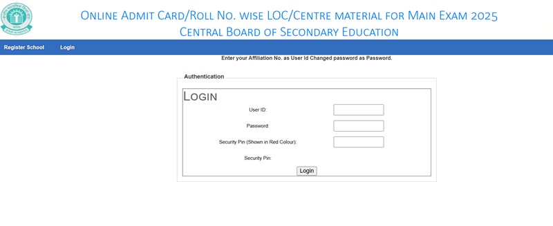 cbse admit card